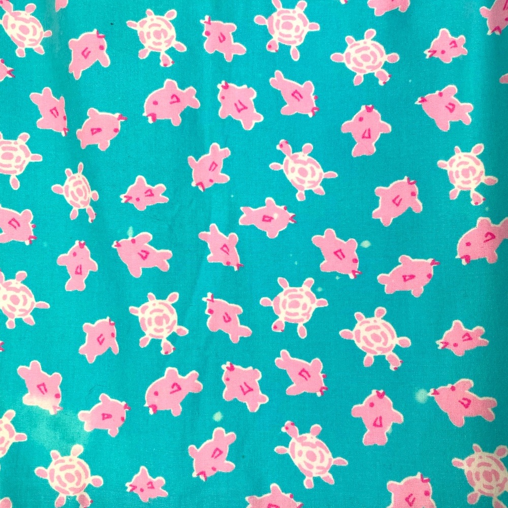 LILY PULITZER vintage fish turtles print skirt sz 10 - Picture 8 of 9